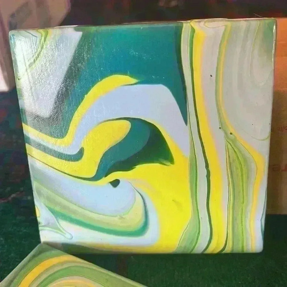 Homemade mid modern century, looking coasters. - Picture 2 of 6